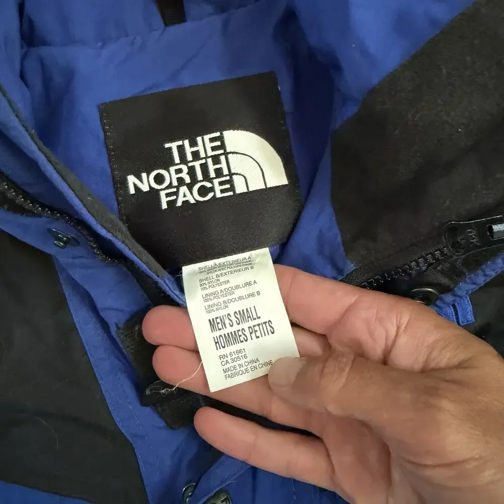 Men's Vintage 90's The North Face Extreme Gear Blue Black Ski Coat Jacket Sz S